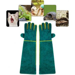 Jgd-Anti-Morsure Gants De Manutention Pour Animal, S&eacute;curit&eacute; Cuir Gants De Travail Pour Le Bain, Le Toilettage, La Manipulation Chien, Chat, Oiseau, Serpent, L&eacute;zard, Reptile - Gants De Protection - Neuf