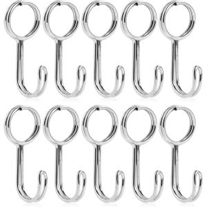 CHECARZHN--NO1-10 Crochets En Spirale,Crochet Universel Peuvent Etre Assortis À Un Corde Elastique Sangle Sandow Corde Macramé,Crochet Tendeur De Diy Pour Bache Piscine Remorque Bagage Vélo Moto. - Neuf