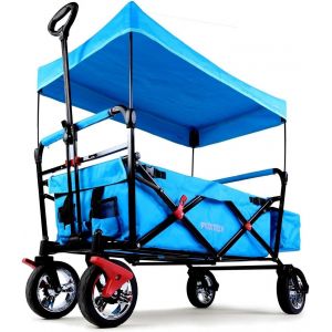 Chariot City Cruiser Noir, L'original, Chariot De Jardin Pliable Pour Enfants, Transport, Plage, Ville, Forêt, À Tirer Ou À Pousser, Capacité De Charge 75 Kg - Neuf