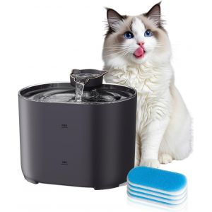 Fontaine À Eau Pour Chat 2,2l, Distributeur Automatique Silencieux, 4 Filtres Au Charbon Actif, 2 Modes De Jet, Arrêt Automatique, Usb ¿ Fontaine À Eau Chat Et Chien, Pour Plusieurs Animaux - Neuf