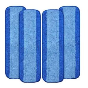 Lot de 4 tampons de nettoyage en microfibre compatibles avec Bona Mop - Pour sols en bois dur -Compatible avec Bona Microfibre - Neuf