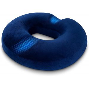 Yemaesre-Donut Cushion Orthopedic Ring Memory Foam Pour Le Soulagement Des Hémorroïdes Et Coussin Coccyx Pain Post Natal Pour Fauteuil Roulant Siège De Voiture Bureau Extérieur - Neuf