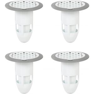 SJZG-4 Pi&egrave;ce Bouchons De Vidange De Sol De Douche, Anti-Odeurs Connecteurs, Caoutchouc Drain De Sol Douche, Convient Pour Salle De Bain, Cuisine, Toilettes, Salle Machines Laver, I'H&ocirc;tel (Gris) - Neuf