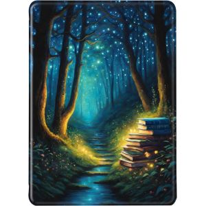 Coque Pour Kindle Paperwhite 12E G&eacute;n&eacute;ration 2024 Housse Flip Silicone Housse Kindle Colorsoft R&eacute;veil Auto Ou Sommeil Pu Tpu Case Livre Lumineux Jolie Femme Motif Signature Edition [KIN910722] - Neuf