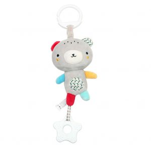 Jouet A Suspendre Pour Poussette De Bebe En Forme D'animal De Dessin Anime Mignon, Musique, Jouets De Dentition, Cadeau, Gris - Neuf