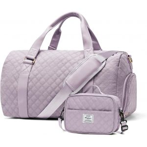 RFCBC-Sac de Sport FemmePetit Sacs de Voyage Homme Weekend Sport à Bandoulière avec Compartiment à Chaussures pour Clinique Camping Imperméable Bagage à Main Mommy Bag Violet - Neuf