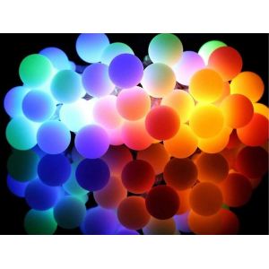 Guirlande Lumineuse De No&euml;l Multicolore &Agrave; Piles, 50 Led, 5 M - Neuf