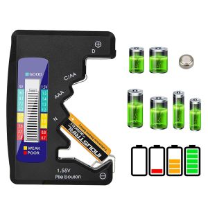 Testeur De Batterie Num&eacute;rique,Testeur de batterie LCD universel pour Pile Bouton AAA/AA/C/D 1,5 V-9 V Mini Batteries - Neuf