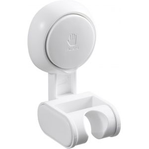 KAL-Support De Pommeau De Douche À Ventouse Sans Perçage, Étanche Et Réglable En Hauteur, Support De Pommeau De Douche Pour Salle De Bain, Grand Angle Réglable, Blanc - Neuf