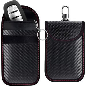 Lot de 2 étuis de protection pour clés de voiture,protection Keyless Go,protection Keyless Go,étui à clés,étui de clé de voiture,protection antivol - Neuf