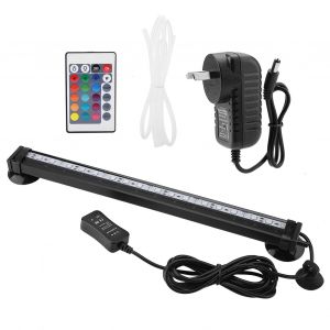 Hjlian Kit D'eclairage Led Sous-Marin A Bulles Pour Aquarium, 31 Cm, Avec Telecommande, Prise Au - Neuf
