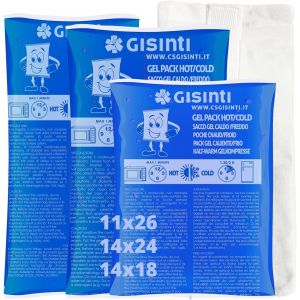 KALANKA-Kit gel de glace réutilisable, chaud froid fabriqué en Italie, enveloppe congélateur et micro-ondes + sac en tissu (3 grandes pièces) - Neuf