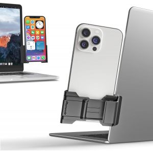 JGD-One : Support T&eacute;l&eacute;phone PC Ajustable Universel, Compatible avec Les Smartphones tels Que iPhone, Samsung, Huawei, Xiaomi, Google Pixel, etc. (Noir, 1) - Neuf