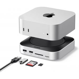 acdsgd-Station d'accueil et Support Compatible avec Mac Mini M4 et M4 Pro 11 en 1 Docking Station Hub USB C avec Bo&icirc;tier M.2 NVME SSD Lecteur de Carte SD TF 7 Ports USB 10Gbps ou 5Gbps - Neuf