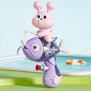 TY018 Mini jouets d'été mignons pour enfants jouant avec de l'eau-Lapin pêcheur - Neuf
