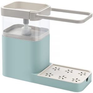 Distributeur De Liquide Vaisselle Multifonction - Vert, Organiseur D'&eacute;vier De Cuisine Avec Porte-Serviettes, Plateau D'&eacute;vier De Cuisine Et Porte-&Eacute;ponge - Neuf