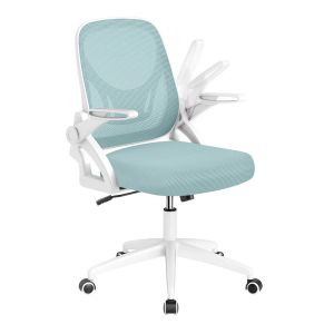 Chaise de bureau ergonomique pivotante 63 x 63 x 92-100 cm assise r&eacute;glable confort optimal design moderne en PP bleu Helloshop26 20_0011096 - Neuf