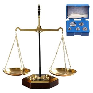 Bijoux Vintage Balance, Mini Dor&eacute; Balance De Justice Avec 100g Poids Pour Chambre, Salle De Bain, Bureau Ou Cuisine - Neuf