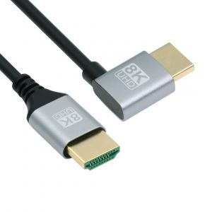 ERYI-Câble Hdmi 2.1, Hdmi Mâle À Mâle, 90 Degrés Coudé À Gauche, 8 K @ 60 Hz 4 K @ 120 Hz 48 Gbps Ultra Haute Vitesse Câble Plaqué Or 1,0 M Pour Tv, Moniteur, Ordinateur - Neuf