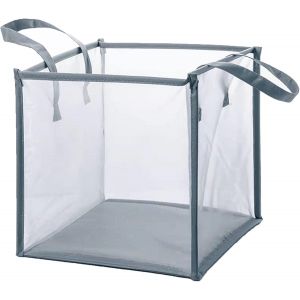 Panier à Linge Pliable, Corbeilles à linge, Pop Up Pliage Grande Capacité Corbeilles à Linge avec Poignées, Sac Rangement Jouet, Boîte De Rangement, Rangement Linge, Gris (Petit) - Neuf