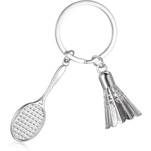 KAL-Porte-Clés De Badminton En Alliage Porte-Clés À Pendentif De Raquette De Badminton Pour Cadeau Sac À Dos Sport - Neuf