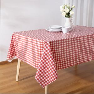 Nappe Rectangulaire Toile Cirée - Nappe De Table Plastique En Pvc Impermeable 140X220 Cm - Toile Ciree Grande Taille Pour Exterieur Interieur Table Basse Jardin Cuisine - Neuf
