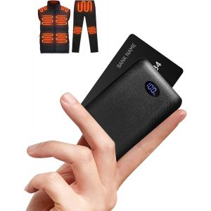 Cmwx-Batterie Pour Gilet Blouson Chauffant 7.4v/ 5v 10000mah, Batterie Externe Pour Veste Homme Femme Chauffante Avec Sortie Dc/Usb/Type-C, Power Bank Pour Vêtement Chauffant - Neuf
