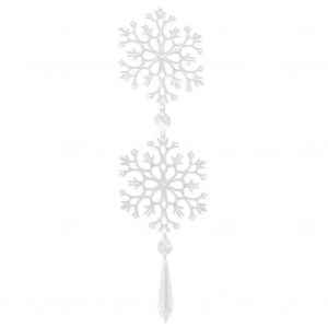 Hjlian Lot De 10 Chaines De Flocons De Neige En Cristal, Decoration De Fenetre A Suspendre En Verre (Pendentif Goutte D'eau) - Neuf