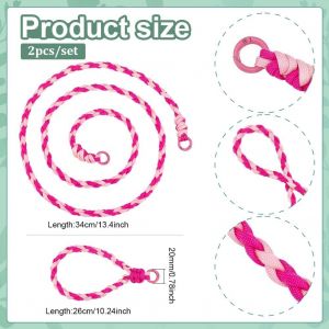 KAL-Pcs Cha&icirc;ne De T&eacute;l&eacute;phone Bandouli&egrave;re Cordon Rose Vif Pour T&eacute;l&eacute;phone Portable Bandouli&egrave;re Dragonne Cha&icirc;ne De Sac &Agrave; Main Avec Fermoirs En Alliage Pour Femmes Cadeaux Shopping Voyage F&ecirc;te - Neuf