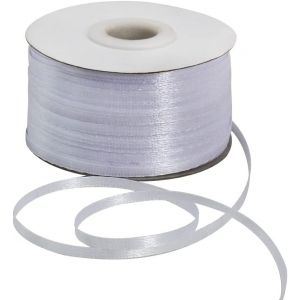 Ruban De Satin Blanc Fin Et Solide De 3mm X 180 M - Bobine Géante Double Face En Polyester Tissé - Pour Travaux Manuels, Étiquettes À Suspendre, Invitation, Emballage Cadeau, Décoration De Fête - Neuf