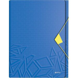 Classeur Ménager Avec 5 Compartiments, Fermeture Elastique, Capacité 250 Feuilles, Bleu, Urban Chic - Neuf