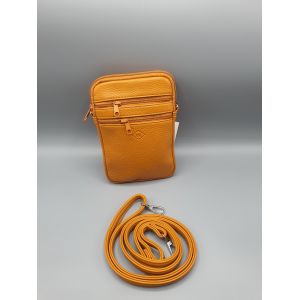 SAC A MAIN JAUNE EN CUIR FEMME ANAIS DE 13 CM - Neuf