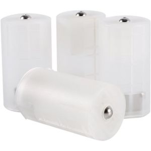 Bo&icirc;tier Convertisseur de Batterie AA vers Batterie D, Support D'adaptateurs de Batterie Blanc Translucide, Adaptateur de Batterie AA vers D (4 Pi&egrave;ces) - Neuf