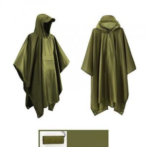 Poncho De Pluie Tactique D'extérieur 3 En 1,Cape Individuelle,Imperméable De Camping,Niveau De Pluie,Imperméable,Pour Randonnée,Poncho Pour Hommes - Neuf