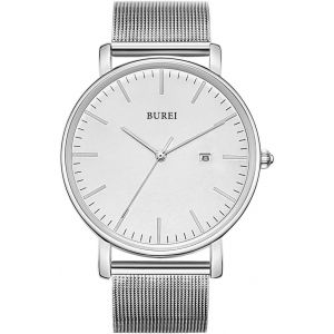Minimalist Montre Homme Classy Date Gents Montre Avec Bande Simple Simple Grand Cadran En Acier Inoxydable.[J282] - Neuf