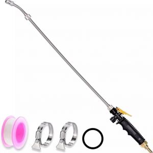 NouvelHorizonstore-Lance d'extension coud&eacute;e en acier inoxydable, barre de pulv&eacute;risation, poign&eacute;e en caoutchouc confortable, compatible avec les pulv&eacute;risateurs &agrave; pompe - Neuf