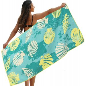 Serviette De Plage R&eacute;versible-Drap De Plage Grande 180x90cm,Serviette Plage Microfibre L&eacute;g&egrave;re S&eacute;chage Rapide Sans Sable,Beach Towel Pour Femme Homme,Vacances,Natation,Camping (1 Pack).[O211] - Neuf