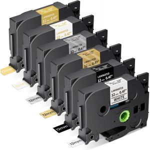 TZe Ruban d'&eacute;criture compatible pour Brother P-Touch TZe-231 TZe-335 831 931 234 MQ835 lamin&eacute; Brother Tape cassette 12 mm 0,47 pour P-touch 1010 H105 1000 1005 1280 D400 D600 cube - Neuf