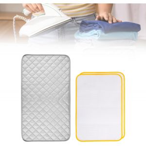 MEVRONISSHOP-Lot de 3 tapis &agrave; repasser pliables pour table, serviette &agrave; repasser, tapis de voyage, table &agrave; repasser, petit coussin &agrave; repasser, portable, r&eacute;sistant &agrave; la chaleur, pour bureau et autres - Neuf