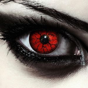 Kgabery-Lentilles Journalières Couleur Complètement Pour Halloween Costume De Zombie, 1 Paire (2 Pcs), Sans Correction (Red Monster, 14.00, 0.00) - Neuf
