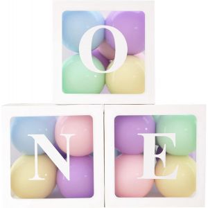 ChicSlick-Décoration Premier Anniversaire - Boîte De Ballons Pour Garçon Fille, 30 Ballons Pastel Pour Baby Shower Et Fête 1 An[X536] - Neuf