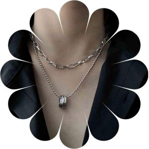 Kal-Strass Collier Mauvais ?il Or Oeil Pendentif Collier Cz Pav&eacute; Oeil Ras Du Cou Collier Vintage Bleu Turquoise Collier Cha&icirc;ne Bijoux Pour Femmes Et Filles - Neuf