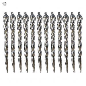 12Pcs Simulation de Faux Gla&ccedil;ons Suspendus Parti Ornement de D&eacute;coration de No&euml;l - Neuf