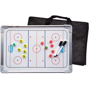 Acdsgd-Grand Tableau Tactique Pour Hockey Sur Glace, Double Face, &Eacute;tanche, Avec Joueur D'athl&egrave;te Magn&eacute;tique Et Palets, Marqueur Magn&eacute;tique Effa&ccedil;able &Agrave; Sec Avec Gomme, Sac De Rangement - Neuf