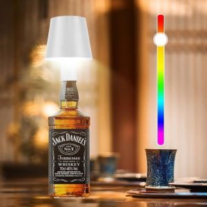 Kal-Lampe Bouteille Led 7,5 W Avec Batterie De 5200 Mah Rvb, Intensité Variable, Portable, Sans Fil, Tactile, Rechargeable Ip54, Pour L'intérieur Et L'extérieur, La Famille, Le Restaurant, Le Bar - Neuf