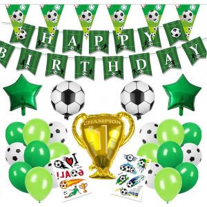 Ballon Anniversaire Football Enfants, Decoration Anniversaire Ballon Football, Deco Anniversaire F&ecirc;te, Aluminium Ballons, Ballons En Latex,F&ecirc;te &Agrave; Th&egrave;me Sports D'anniversaire D&eacute;co Pour Gar&ccedil;ons Filles - Neuf
