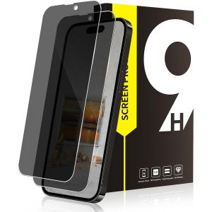 Kal-Lot De 2 Films De Protection D'écran En Verre Blindé Pour Iphone 15 Pro -Dureté 9h -Anti-Rayures -Anti-Espion -Bords 2,5d -Ultra Résistant -Film De Confidentialité Pour Iphone 15 Pro - Neuf