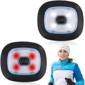 Jgd-Lot De 2 Lampes Led De Rechange Pour Bonnet Lumineux Avec Lumi&egrave;re, Lampe Frontale &Eacute;tanche, Petite Lampe Frontale Avec 4 Piles Pour Jogging, Camping, Randonn&eacute;e Canine (Lumi&egrave;re Blanche/Blanche - Neuf