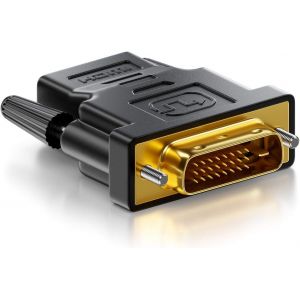 TIANYI-Adaptateur HDMI-DVI - HDMI Femelle vers Connecteur DVI-D M&acirc;le (24+1) (19pol) 1080p Full HD 1920x1200 - Noir - Neuf