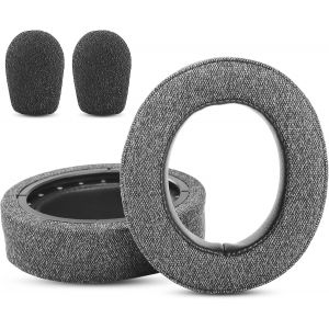 LORANKA-HS70 Coussinets d'oreille de rechange compatibles avec les casques Corsair HS70 HS50 HS60 Pro HS75 XB en tissu plus &eacute;pais - Neuf